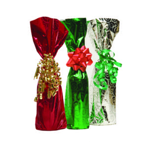 Product: Mix & Match Mylar Foil 750 mL bottle gift bags, item # MB7MIX