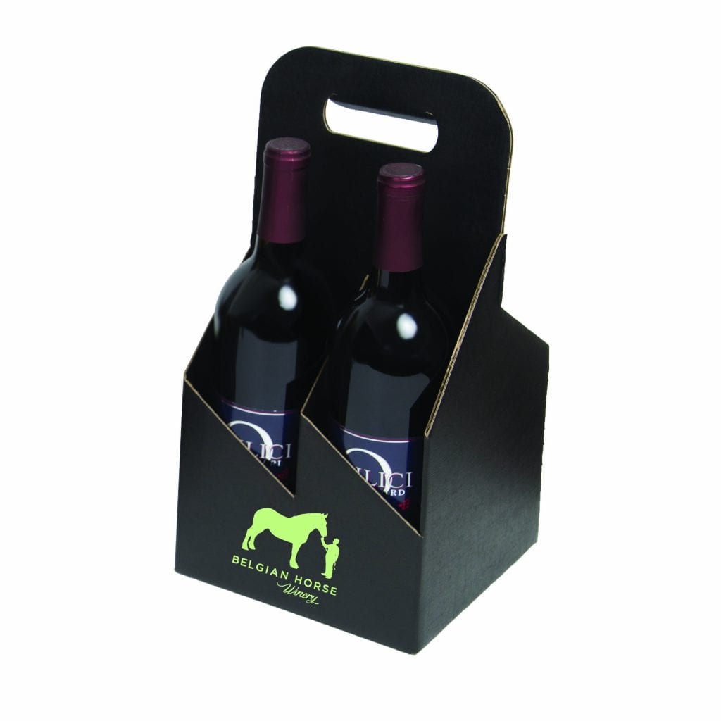 Custom 4 Bottle Wine Carrier | Wine Bottle Carriers | Pak-it Products