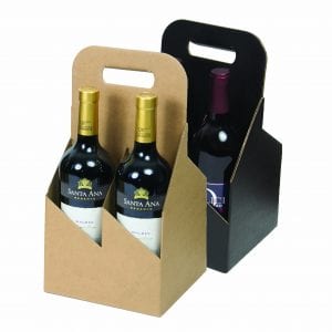 Product: 4 Bottle 750 ml Wine Carrier Totes, Item # G4WB