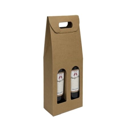 Kraft 2 Bottle Wine Carrier - 250 ML | Wine Bottle Carriers | Pak-It ...